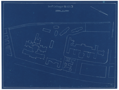 215038 Situatie met de geplande nieuwbouw van het Stads- en Academisch Ziekenhuis (Catharijnesingel 101) te Utrecht.